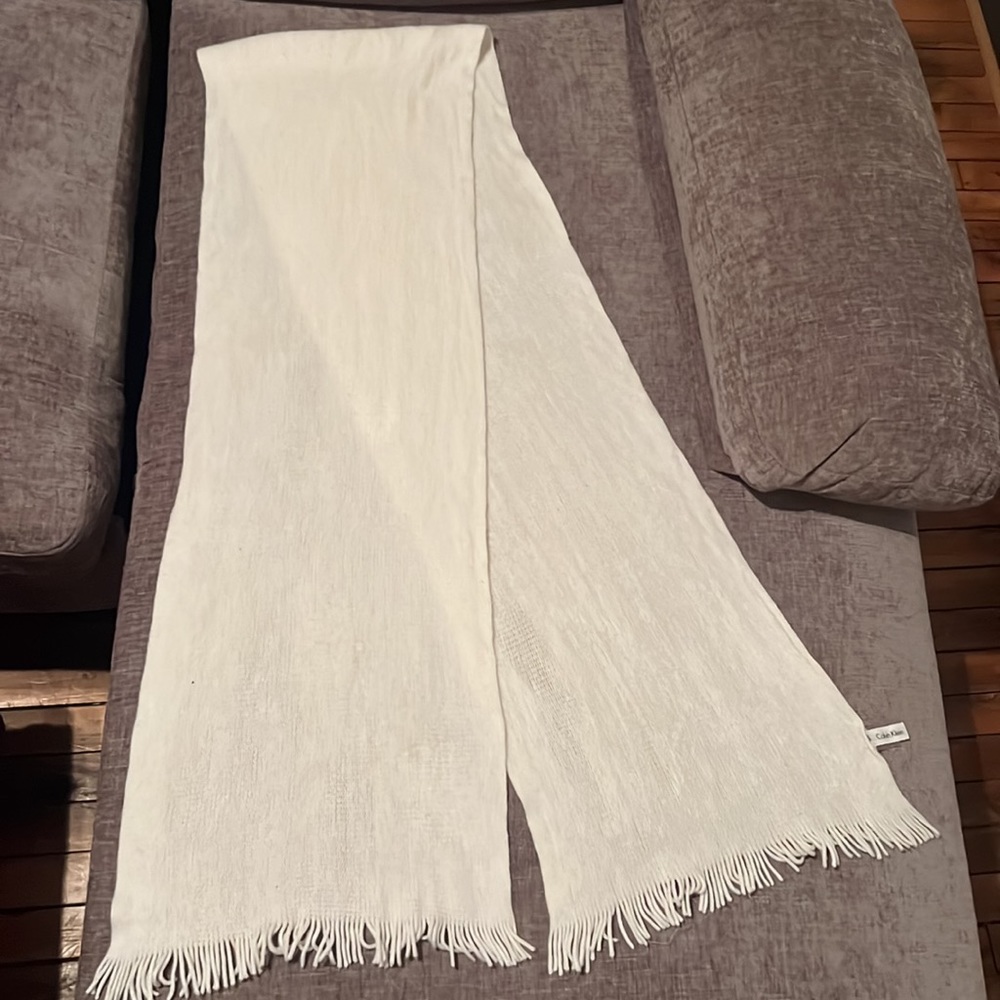 Calvin Klein White Scarf/Wrap